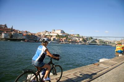 Radlerin in Porto